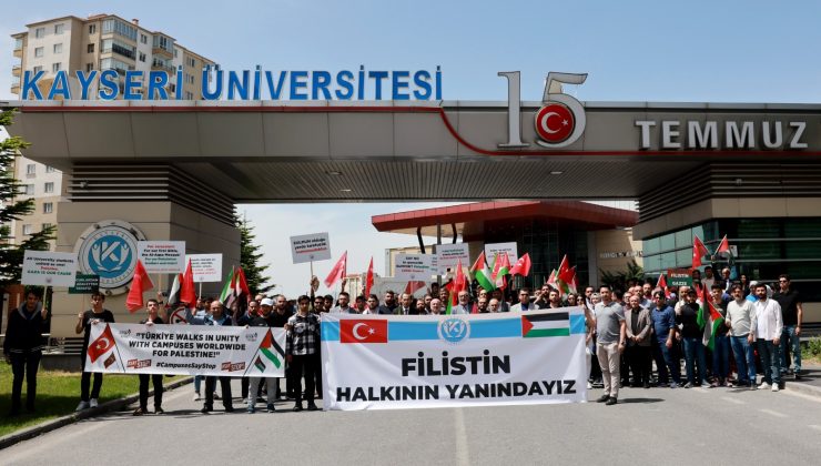 Kayseri Üniversitesi’nde  Filistin eylemi