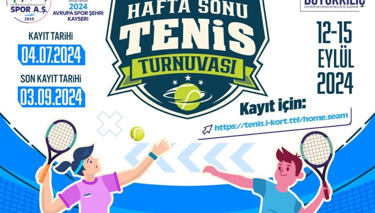 Kayseri, 12 Yaş Hafta Sonu Tenis Turnuvası’na ev sahipliği yapacak