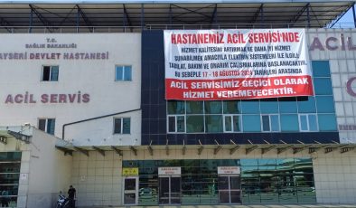 Devlet Hastanesi acili 17-18 Ağustos günleri hizmet vermeyecek