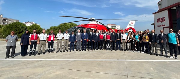 Çanakkale’de ambulans helikopterler törenle hizmete başladı